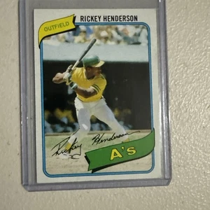 1980 Topps Rickey Henderson A's Outfield Baseball Card #482 - Picture 1 of 9