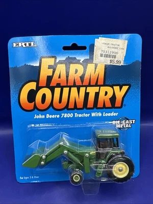 New Vtg 1994 John Deere Ertl Farm Country 7800 Tractor w/ Loader Die Cast 1:64 - Image 1 of 4
