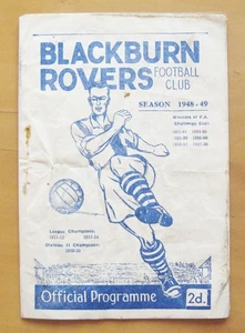 BLACKBURN ROVERS v SHEFFIELD WEDNESDAY 1948/1949 *Fair Cond Football Programme* - Picture 1 of 3