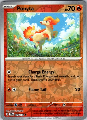 Ponyta Reverse Holo 026/162 SV05: Temporal Forces Common - NM - Image 1 of 2
