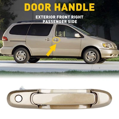 For 1998-2003 Toyota Sienna Front Outside Door Handle Right Passenger Side Beige - Imagem 1 de 4