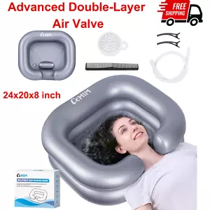 Inflatable Shampoo Basin - Portable Shampoo Bowl Sink Washing Basin Home Sink - Picture 1 of 9