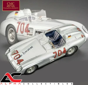 CMC M-124 1:18 1955 MERCEDES 300 SLR MIL MILLAS #704 HANS HERRMANN FIRMADO - Imagen 1 de 2