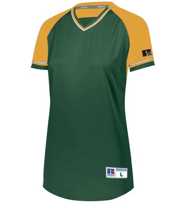 Camiseta Russell Athletic R01X3X feminina clássica gola V - Imagem 1 de 1