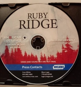 RUBY RIDGE AMERICAN EXPERIENCE REVIEW DVD PRESS SCREENER Rough Cut Acceptable Op - Picture 1 of 8