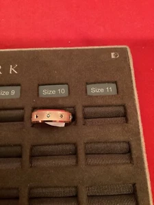 AMMARASTONE BY BENCHMARK 14 KT ROSE GOLD RING BLACK DIAMOND BAND SIZE 10 - Picture 1 of 2