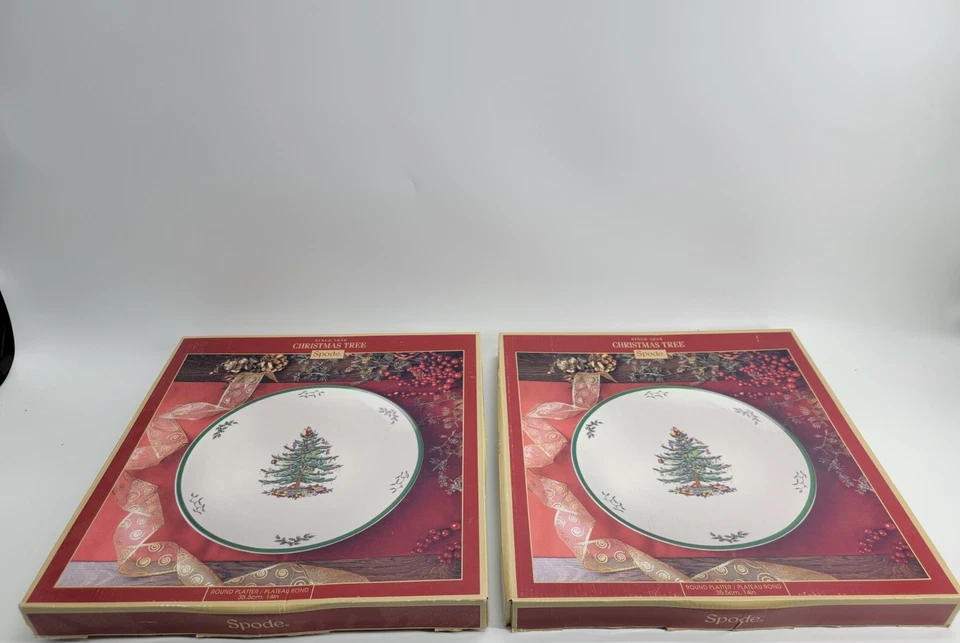 Spode Christmas Tree Collection 14" Round Platter Stoneware XT8596-XP