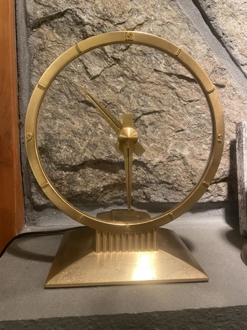 Vintage Jefferson Golden Hour Electric  Mystery Clock - Working Well Keeps Time Cover