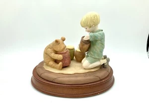 Rare Classic Pooh Charpente Disney Figurine - Christopher Robin - Lots Of Honey - Picture 1 of 4