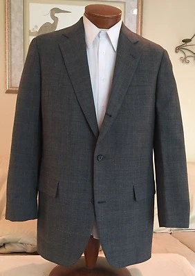 Brooks Brothers Mens Gray Plaid 3 Btn Wool Partially Lined Blazer Sz 40 L - Image 1 of 4