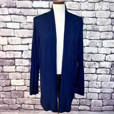 Plumero acanalado Liz Claiborne azul sin cierre talla 2X nuevo con etiquetas Foto 1 de 4