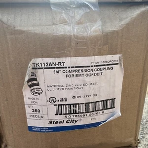 250CT NEW Thomas & Betts TK112AN-RT 3/4'' Compression Coupling For EMT Conduit - Picture 1 of 2