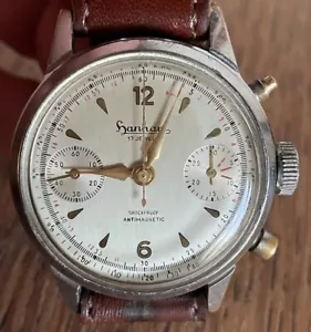 Hanhart Flieger Chronograph 50’s Chrono Pilot Military - Bild 1 von 16