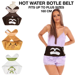 Wearable Hot Water Bottle Belt Plus Size 160cm - Period Pain Relief Warm Plush - Picture 1 of 16
