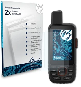 Bruni 2x Lámina Protectora para Garmin GPSMap 66i Película Protectora - Imagen 1 de 4
