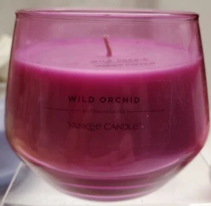 Yankee Candle 10oz Wild Orchid Scent studio collection single wick purple glass - Picture 1 of 4