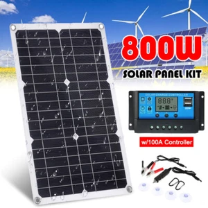 800W Solar Panel Kit Battery Charger For Car Van Caravan Boat w/100A Controller♡ - Bild 1 von 18