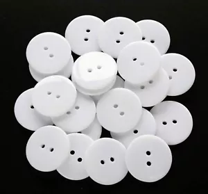 100 Pcs 1 Inch 2 Holes Resin Buttons for Sewing Crafts Round Shirt Button - Picture 1 of 1