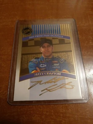 MATT CRAFTON 2003 PRESS PASS SIGNINGS GOLD AUTOGRAPH AUTO #D 5/50  - Image 1 of 2