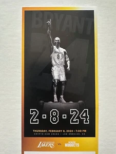 Los Angeles Lakers Kobe Bryant Statue Unveiling Commemorative Ticket 2024 *READ - Picture 1 of 3