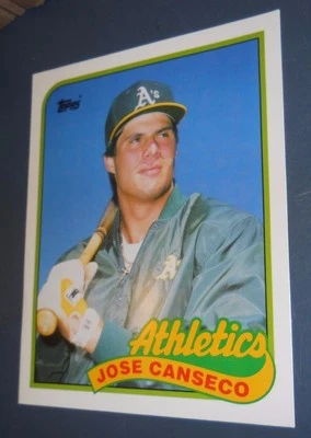 CARPETA DE 500 TARJETAS DE COLECCIÓN MLB JOSE CANSECO OAKLAND ATLETISMO 1989 TOPPS 9,5" X 11,75" Foto 1 de 3