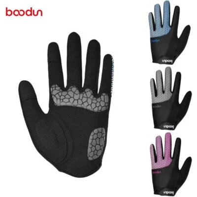 BOODUN Fahrradhandschuhe Gel Vollfinger Handschuhe Touchscreen Fingerhandschuhe
