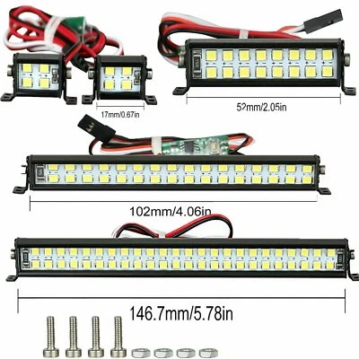 LED Lichtbalken Dachlampen Scheinwerfer Kits für SCX10 D90 TRX4 1/10 RC Car - Bild 1 von 4