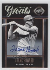 2011 Panini Limited Limited Greats Signatures /299 Frank Howard #29 Auto