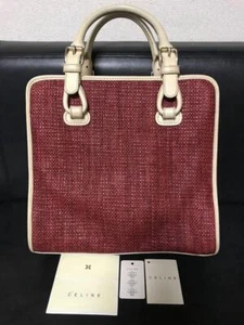 CELINE straw raffia handbag 11 inch - Picture 1 of 20