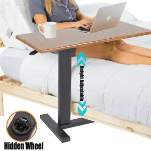 Adjustable Overbed Bedside Table w/ Mute Wheels C-Shaped Mobile Sofa Side Table - Picture 1 of 12