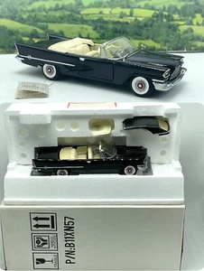 Chrysler 300C 1957 Franklin Mint convertible negro escala 1:24 #B11XN57 en caja - Imagen 1 de 9