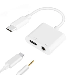 USB Type C To 3.5mm Audio Charger Splitter - Picture 1 of 4
