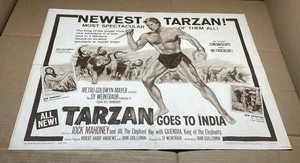 Tarzan va in India ~ mezzo foglio originale USA ~ 1962 MGM ~ Jock Mahoney ~ ottimo stato - Foto 1 di 11
