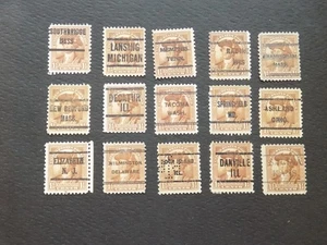(15) USED Diffn't cities PRECAN. DEFIN-7-26-G-1 1/2C 1932 WASHINGTONS - Picture 1 of 2