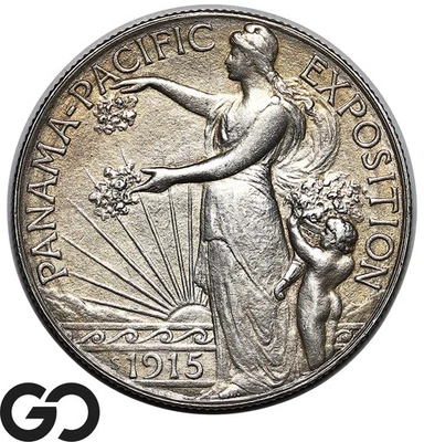 1915-S Panama-Pacific Commemorative Half Dollar, Nice Gem BU++ Better Date! - Image 1 of 2