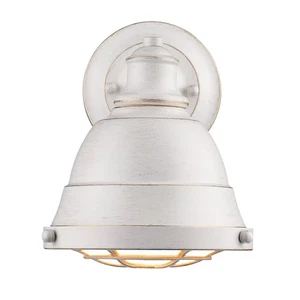 Golden Bartlett 7" Bathroom Vanity Light in French White - Picture 1 of 2