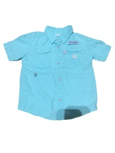 Columbia PFG TODDLER Boys blue Short Sleeve Shirt Size 4t - Picture 1 of 5