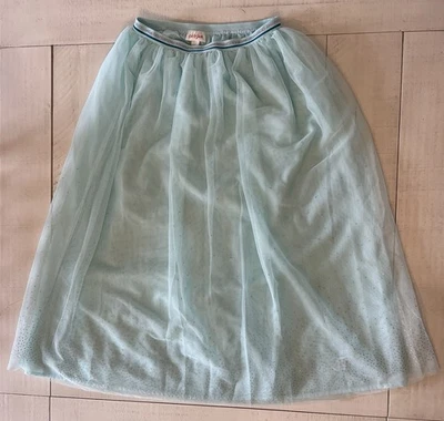 Cat & Jack Girls Tulle Long Skirt Light Blue/Teal Multi-Layered w/Sparkles 10/12 - Image 1 of 4