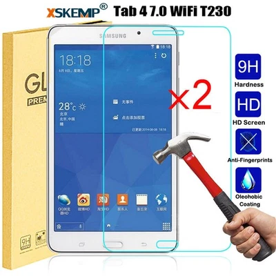 2Pcs for SAMSUNG GALAXY Tab 4 / 7.0 T230 T231 Tempered Glass Screen Protector - Image 1 of 4