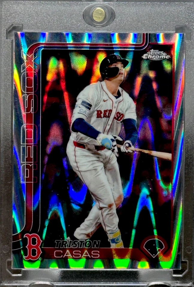 Triston Casas RARE WAVE REFRACTOR HOLO CHROME INVESTMENT CARD RED SOX MINT - Image 1 of 4