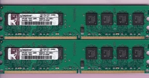 2GB 2x1GB KINGSTON PC2-6400 HP5188-6049-QAB2 DDR2-800 QIMONDA Ram Memory Kit - Picture 1 of 2