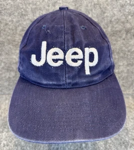 Vintage Jeep Hat Blue Cap Distressed Adjustable 100% Cotton Forte Gear - Picture 1 of 7