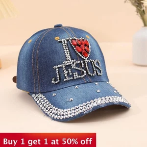 Adjustable Baseball Cap Outdoor Sports Casual Diamond Peaked Cap Fashion SunHat - Picture 1 of 7