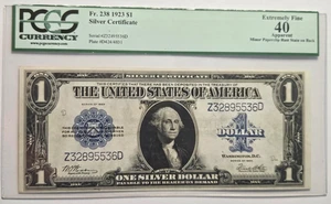 Fr.238 1923 $1 Silver Certificate, HORSE BLANKET, HIGH GRADE, PCGS 40 Z32895536D - Picture 1 of 6