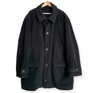 Lauren Ralph Lauren Black Jackson Wool Cashmere Dress Overcoat Men's Size 48L - Picture 1 of 14