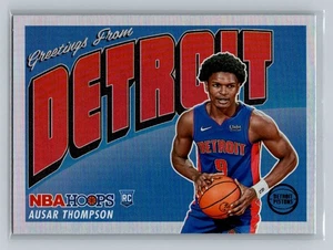 Ausar Thompson 2023-24 Hoops #13 Rookie Greetings Holo Detroit Pistons - Picture 1 of 2