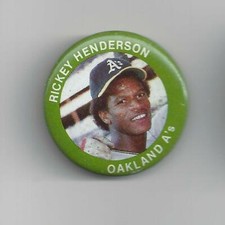  Rickey Henderson 1984 Fun Foods & 1987 Topps Photo Coins # 17 & 12 A's-Yankees