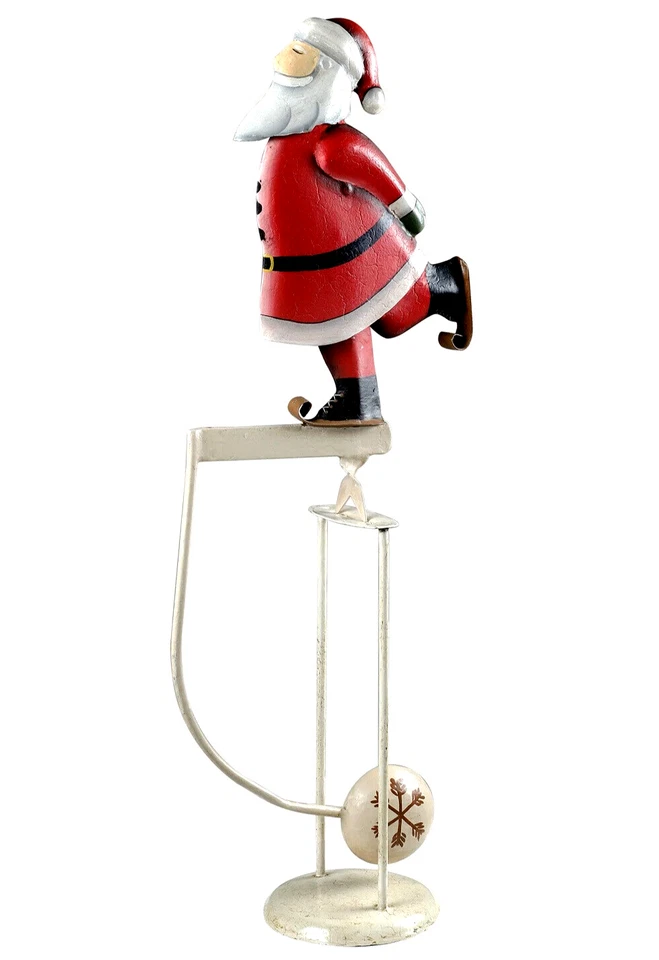 Santa Skate Christmas Skating Sky Hook Teeter Totter 21" Balance Folk Art Toy - Image 1 of 1