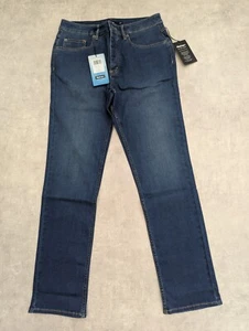 Rohan Jeans Mens W32 L30 Blue Straight Trousers Mid Denim Stretch Flex Casual - Picture 1 of 9