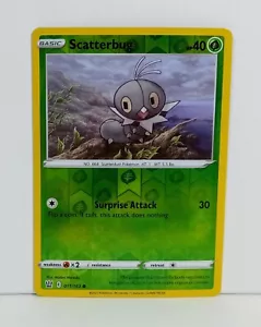 Scatterbug Pokemon TCG Sword & Shield Battle Styles Card 011/163 Reverse Holo - Picture 1 of 3